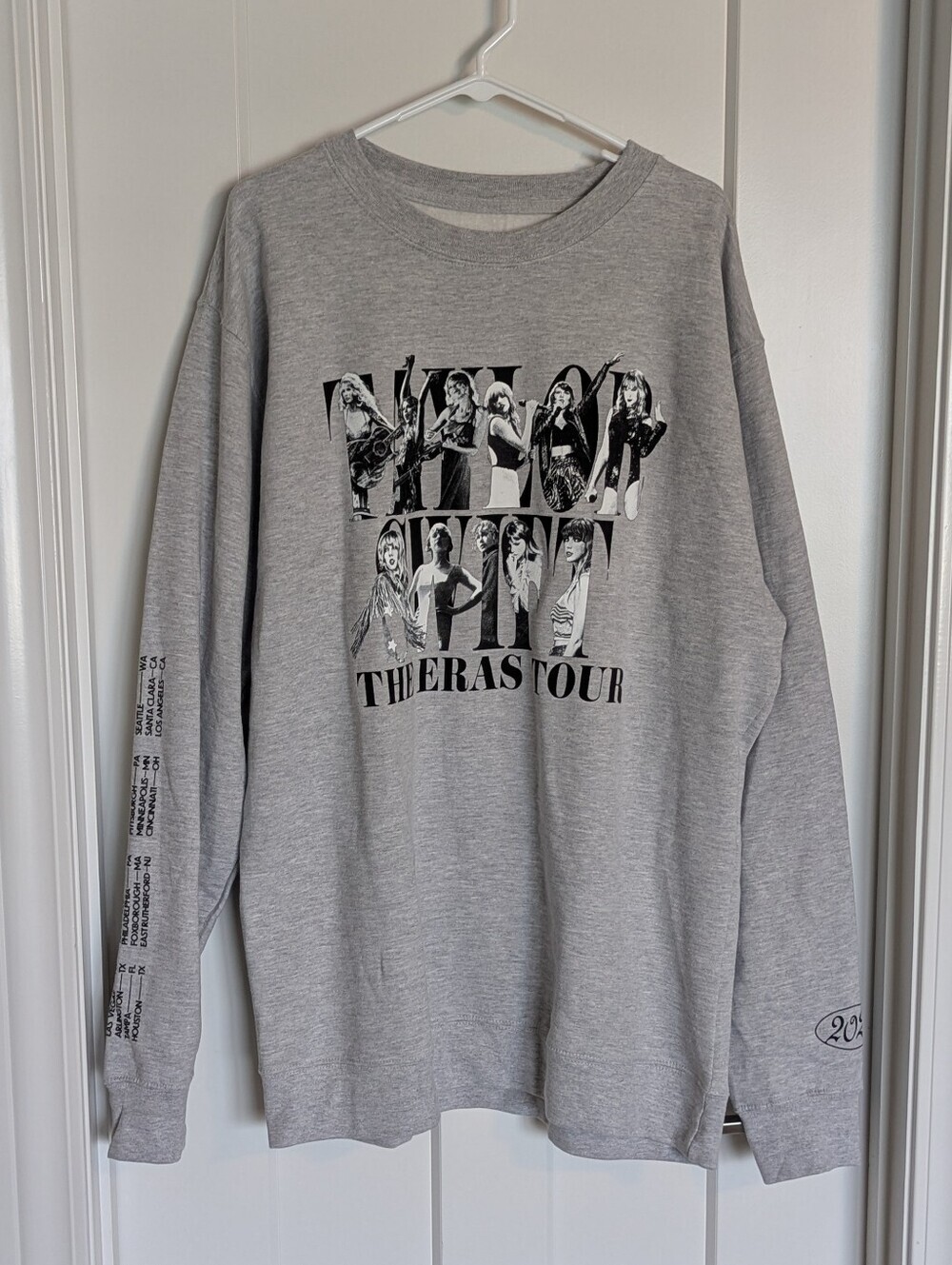 Taylor Swift Eras Tour 2023 Grey Crewneck sz XXL